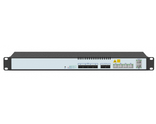 Стационарный терминал OLT c 4 портами GPON (SFP), 4 портами 10/100/1000-Base-T, 2 портами SFP (SFP+)