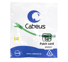 Патч-корд Cabeus PC-UTP-RJ45-Cat.5e-0.15m-GN Кат.5е 0.15 м зеленый