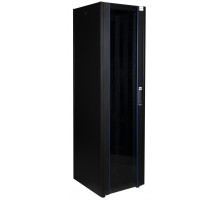 Шкаф телекоммуникационный напольный Datarex, IP20, 42U, 2010х600х600 мм (ВхШхГ), дверь: стекло, боковая панель: сплошная съемная, разборный, цвет: чёр