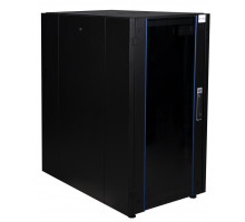 Шкаф телекоммуникационный напольный Datarex, IP20, 26U, 1299х600х1000 мм (ВхШхГ), дверь: стекло, боковая панель: сплошная съемная, разборный, цвет: чё