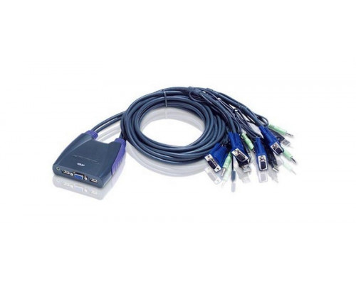 Переключатель KVM Aten, портов: 4, 26х97,2х94,1 мм (ВхШхГ), USB, цвет: пластик