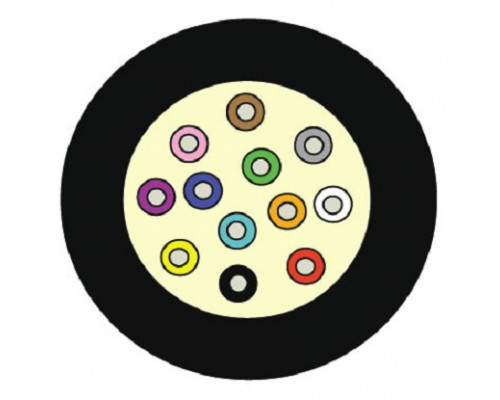 Кабель ВО Siemon XGLO Tight Buffer,  12хОВ, OS2 9/125, LSZH, Ø 6,2мм, универсальный, небронированный, цвет: чёрный