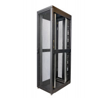 Шкаф серверный напольный Eurolan Rackcenter D9000, 48U, 2320х600х1200 мм (ВхШхГ), дверь: перфорация, сварной, цвет: чёрный