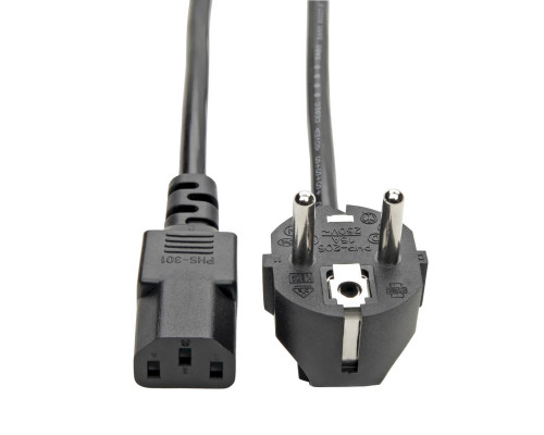 Силовой шнур Tripp Lite, IEC 320 C13, вилка Schuko, 1.8 м, 10А, цвет: чёрный