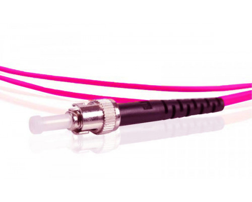 Пигтейл Hyperline, ST (MM), OM4 50/125, 1м, чёрный хвостовик, цвет: маджента
