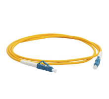 Комм. шнур оптический Lanmaster, Simplex LC/LC (UPC/APC), OS2 9/125, LSZH, 2м, синий хвостовик, цвет: жёлтый