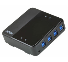 Переключатель KVM Aten, портов: 4, 27х93х93 мм (ВхШхГ), USB, цвет: чёрный