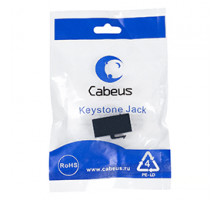 Cabeus CA-KJ-8p8c-C5e Проходной адаптер формата Keystone, RJ45-RJ45 (8p8c), категория 5е, неэкранированный