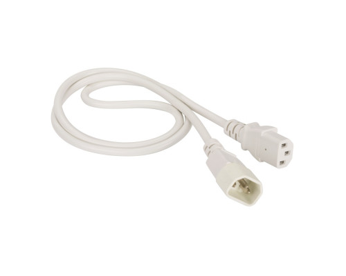 Шнур для блока питания Lanmaster, IEC 60320 С13, вилка IEC 60320 С14, 0.5 м, 10А, цвет: белый