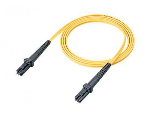 Комм. шнур оптический Hyperline, Duplex MTRJM/MTRJM (UPC), OS2 9/125, LSZH, 5м, Ø 2мм, чёрный хвостовик, цвет: жёлтый