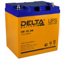 Аккумулятор для ИБП Delta Battery HR, 175х125х165 мм (ВхШхГ),  Необслуживаемый свинцово-кислотный,  12V/26 Ач, цвет: оранжевый, (HR 12-26)