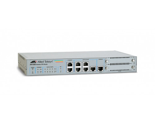(Архив)Маршрутизатор Allied Telesis, AR700 Series, портов: 7, LAN: 5, WAN: 2, USB: Нет, 44х190х305 мм (ВхШхГ), цвет: серый, AT-AR750S-61