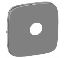 Лиц. панель розеточная Legrand Valena Allure, 1х TV, 58х51 мм (ВхШ), плоская, для розетки TV, цвет: алюминий (LEG.754767)
