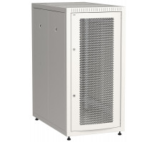 Шкаф серверный напольный ITK LINEA E, IP20, 24U, 1200х600х1000 мм (ВхШхГ), дверь: перфорация, боковая панель: сплошная съемная, разборный, цвет: серый
