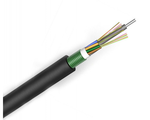 Кабель ВО Siemon XGLO Loose tube,  24хОВ, OS2 9/125, MDPE, Ø 11,4мм, катушка, снаружи зданий, бронированный, цвет: чёрный