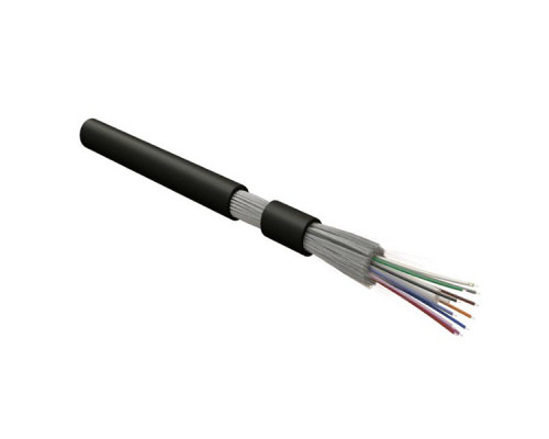 Кабель ВО Hyperline FO-FD-IN/OUT Semi-tight Buffer,  24хОВ, SMF-28 9/125, HFLTx, Ø 11,2мм, универсальный, небронированный, цвет: чёрный