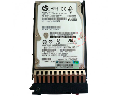 Жесткий диск HP 450Gb 6G 10K DP SAS 2.5", 581310-001, 599476-002, 581284-B21, 597609-002