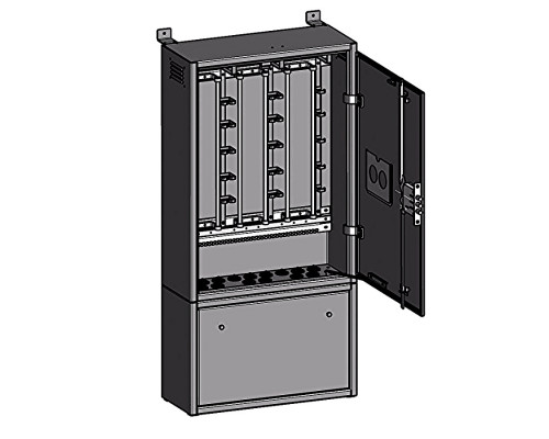 Шкаф распределительный Krone, 600 пар, 1250х500х1240 мм (ВхШхГ), (ШРП-2/600)