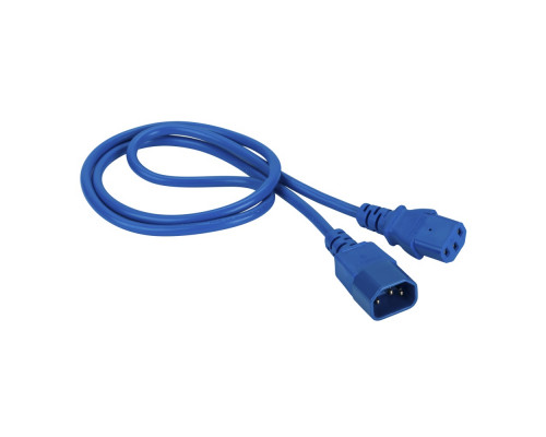 Шнур для блока питания Lanmaster, IEC 60320 С13, вилка IEC 60320 С14, 2 м, 10А, цвет: синий