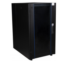 Шкаф телекоммуникационный напольный Datarex, IP20, 26U, 1299х600х800 мм (ВхШхГ), дверь: стекло, боковая панель: сплошная съемная, разборный, цвет: чёр
