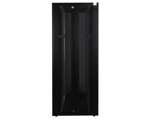 Шкаф серверный напольный Datarex, IP20, 47U, 2232х800х800 мм (ВхШхГ), дверь: перфорация, боковая панель: сплошная съемная, разборный, цвет: чёрный