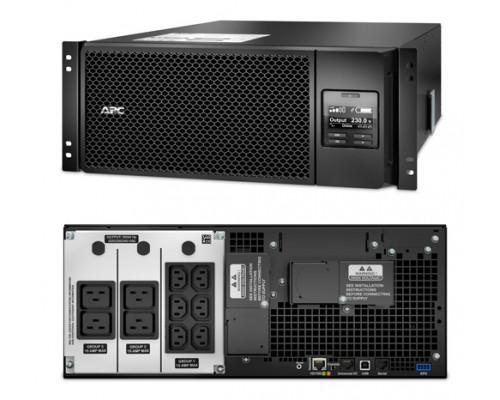 ИБП APC Smart-UPS SRT, 6000ВА, онлайн, в стойку, 432х719х174 (ШхГхВ), 230V, 4U,  однофазный, Ethernet, (SRT6KRMXLI)