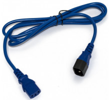 Шнур для блока питания Hyperline, IEC 320 C13, вилка C14, 1.8 м, 10А, провода 3 х 0,75 кв. мм, цвет: синий