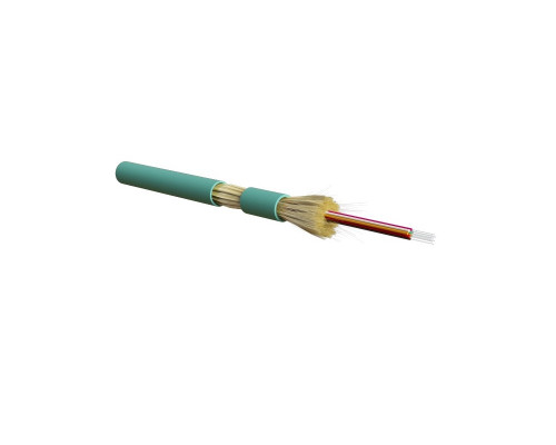 Кабель ВО Hyperline FO-DT-IN Tight Buffer,  8хОВ, OM3 50/125, HFLTx, Ø 6,5мм, внутри зданий, небронированный, цвет: оранжевый