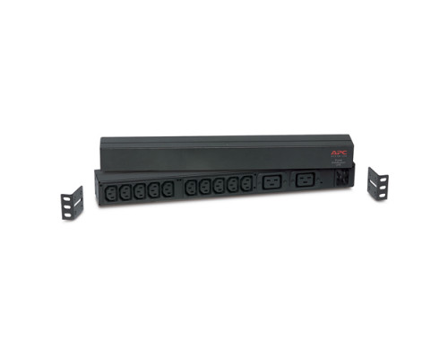 Блок силовых розеток APC, IEC 60320 С13 х 10, IEC 60320 С19 х 2, вход IEC 320 C20, шнур 2,5 м, 447х44х57 мм (ВхШхГ), 16А, чёрный