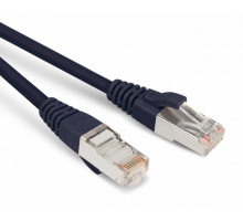 Шнур комм. Hyperline, кат. 5е, экр., SF/UTP, RJ45/RJ45, LSZH, AWG26 8м, чёрный