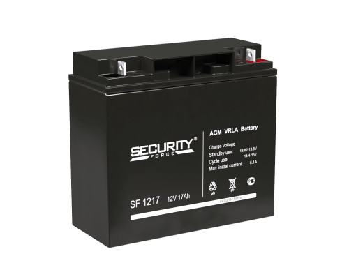 Аккумулятор Delta Battery SF, 167х76х182 мм (ВхШхГ) 12V/17 Ач, цвет: чёрный, (SF 1217)