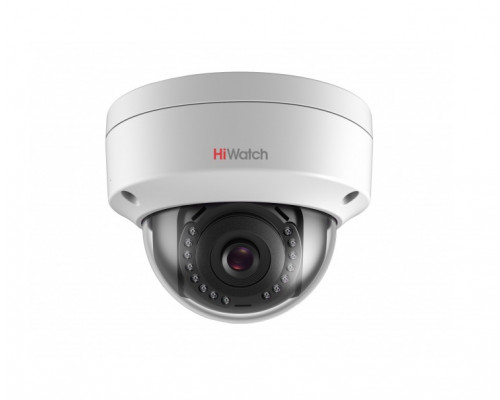 Сетевая IP видеокамера HiWatch, купольная, улица, 4Мп, 1/3’, 2560х1440, ИК, цв:0,01лк, об-в:4мм, DS-I452 (4 mm)