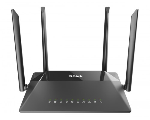 Маршрутизатор D-Link, портов: 5, LAN: 4, WAN: 1, скорость мб/с: 1 167, антенн: 4, USB: Да, 44х136х205 мм (ВхШхГ), цвет: чёрный, DIR-825/RU/R4A