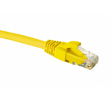 Шнур комм. Eurolan, кат. 6, неэкр., U/UTP, RJ45/RJ45, LSZH, AWG26, 1м, жёлтый