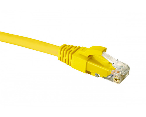 Шнур комм. Eurolan, кат. 6, неэкр., U/UTP, RJ45/RJ45, LSZH, AWG26, 1м, жёлтый