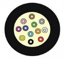 Кабель ВО Siemon XGLO Tight Buffer,  24хОВ, OS2 9/125, LSZH, Ø 8,8мм, универсальный, небронированный, цвет: чёрный