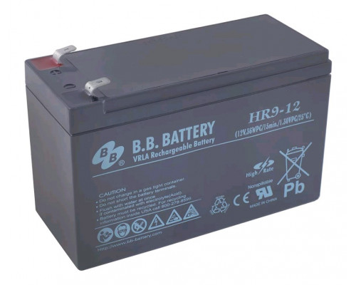 Аккумулятор для ИБП B.B.Battery HR, 94х65х151 мм (ВхШхГ),  необслуживаемый электролитный,  12V/8 Ач, (BB.HR 9-12)