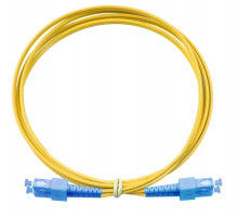 Комм. шнур оптический Eurolan Tight Buffer, Duplex SC/SC, OS2 9/125, LSZH (нг(A)-HF), 1м, синий хвостовик, цвет: жёлтый