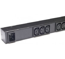 Блок силовых розеток Eurolan, IEC 320 C13 х 8, вход IEC 320 C14, 44х440х50 мм (ВхШхГ), 16А, выключатель, чёрный, кронштейн в комплекте