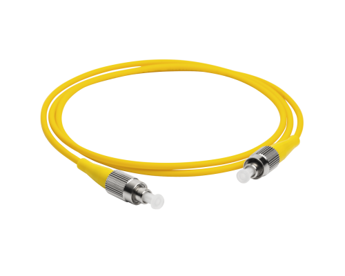 Комм. шнур оптический Lanmaster, Simplex FC/FC (UPC/UPC), OS2 9/125, LSZH, 2м, металл хвостовик, цвет: жёлтый
