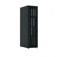 Шкаф серверный ПРОФ напольный колокейшн 44U (600 × 1000) 4 секции, дверь перф. 2 шт., черный,в сборе