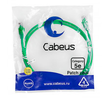 Патч-корд Cabeus PC-UTP-RJ45-Cat.5e-1.5m-GN-LSZH Кат.5е 1.5 м зеленый