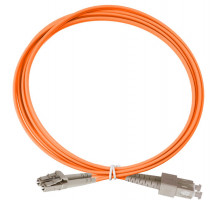 Комм. шнур оптический Eurolan Tight Buffer, Duplex SC/LC, OM2 50/125, LSZH (нг(A)-HF), 10м, серый хвостовик, цвет: оранжевый