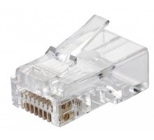 Разъём Eurolan, RJ45, кат. 6, неэкр., для полевой установки, 50 шт, цвет: прозрачный