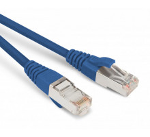 Шнур комм. Hyperline, кат. 6, экр., SF/UTP, RJ45/RJ45, LSZH, AWG26 1.5м, синий