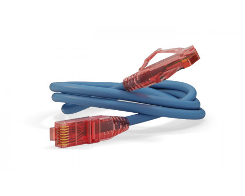 Шнур комм. Hyperline, кат. 5е, неэкр., U/UTP, RJ45/RJ45, LSZH, AWG24 0.15м, синий