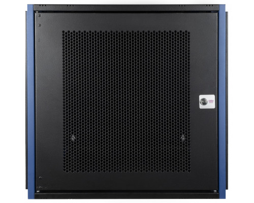Шкаф телекоммуникационный настенный Datarex, 19&quot;, 12U, 490х600х600 мм (ВхШхГ), дверь: перфорация, разборный, цвет: чёрный