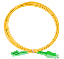 Комм. шнур оптический Eurolan Tight Buffer, Duplex SC/LC (APC/APC), OS2 9/125, LSZH (нг(A)-HF), 5м, зелёный хвостовик, цвет: жёлтый