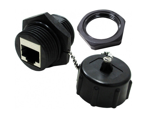 Модуль  Lanmaster, industrial, 1хRJ45, кат. 6, экр., 1 шт, цвет: сталь