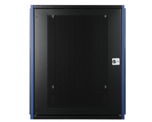 Шкаф телекоммуникационный настенный Datarex, 19&quot;, 15U, 624х600х600 мм (ВхШхГ), дверь: перфорация, разборный, цвет: чёрный